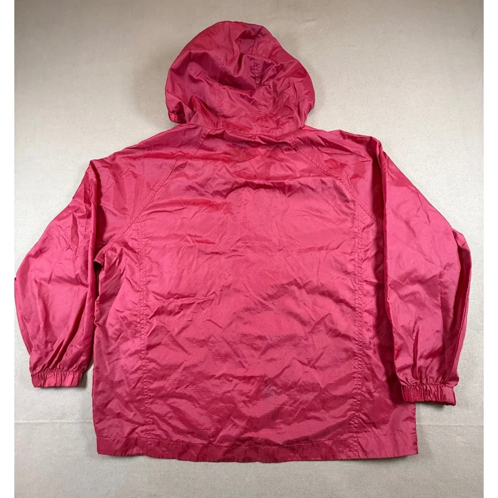 VTG Sierra Designs‎ Kids Red Hooded Lightweight Rain Windbreaker Jacket XL
